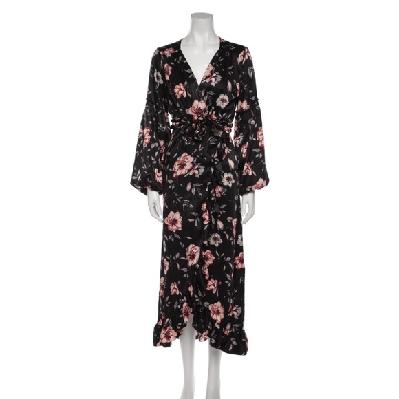 Misa Los Angeles floral wrap dress - Picture 4 of 5